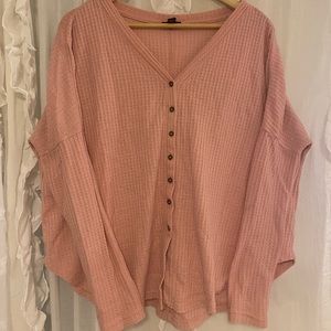 Pink Loose Fit Knot Top Size S